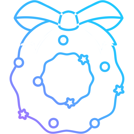 corona navideña icono gratis