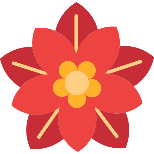 flor de pascua icono gratis