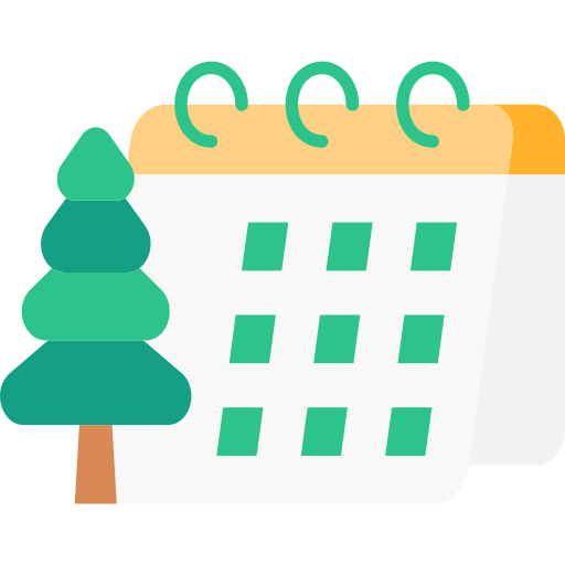 calendario navideño icono gratis