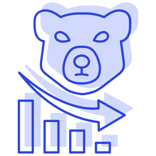 mercado bajista icono gratis