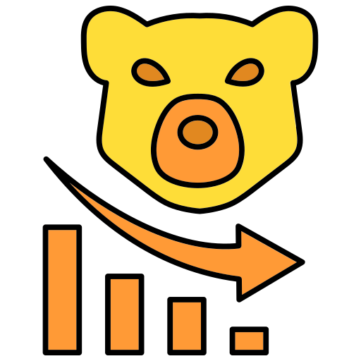 mercado bajista icono gratis