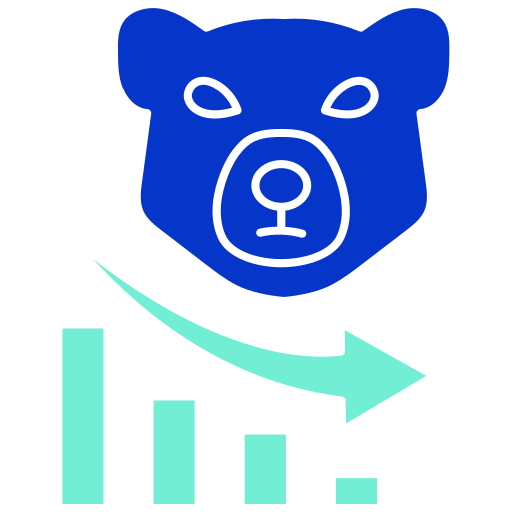 mercado bajista icono gratis