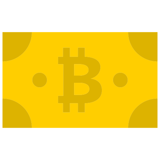 bitcoin en efectivo icono gratis