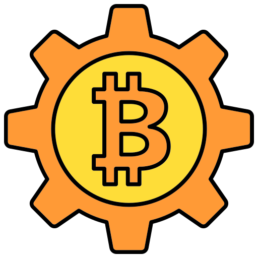 equipo de bitcoin icono gratis