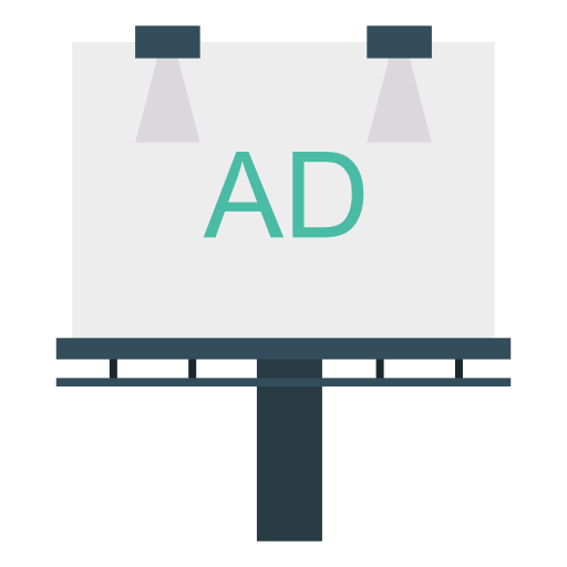 Рекламный щит бесплатно иконка Рекламный щит бесплатно иконка