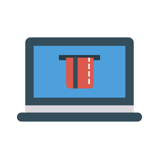 pago en línea icono gratis