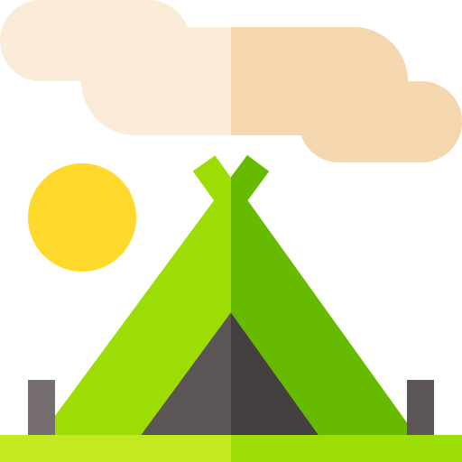 Tent Basic Straight Flat icon