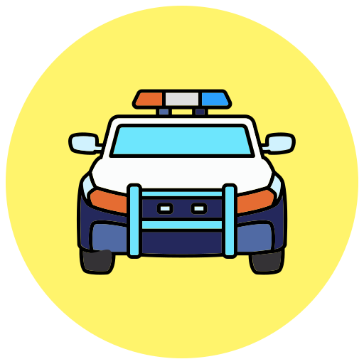 coche de policía icono gratis