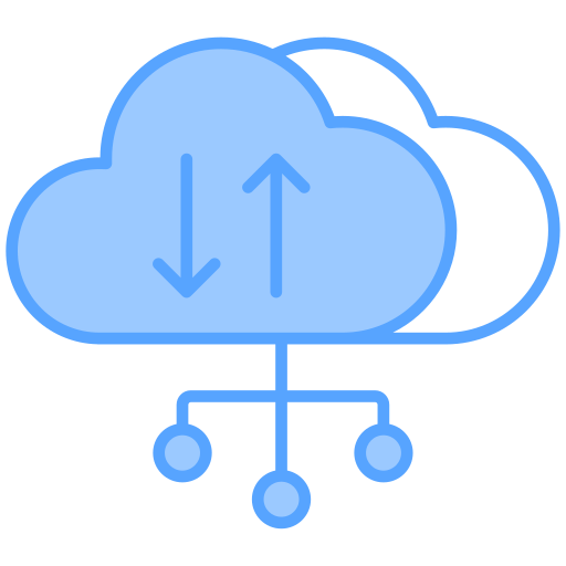 transferencia a la nube icono gratis