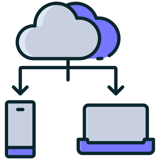 transferencia a la nube icono gratis