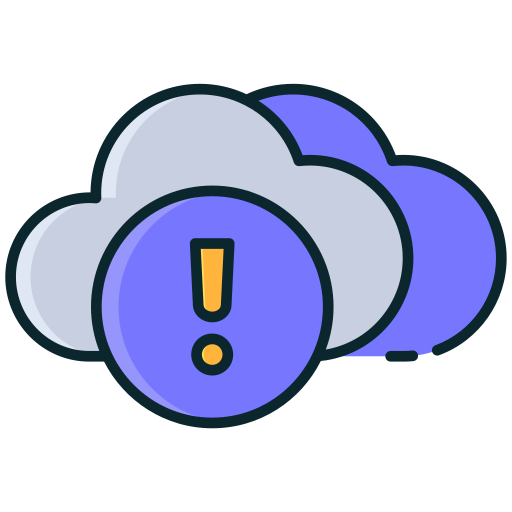 advertencia de nubes icono gratis