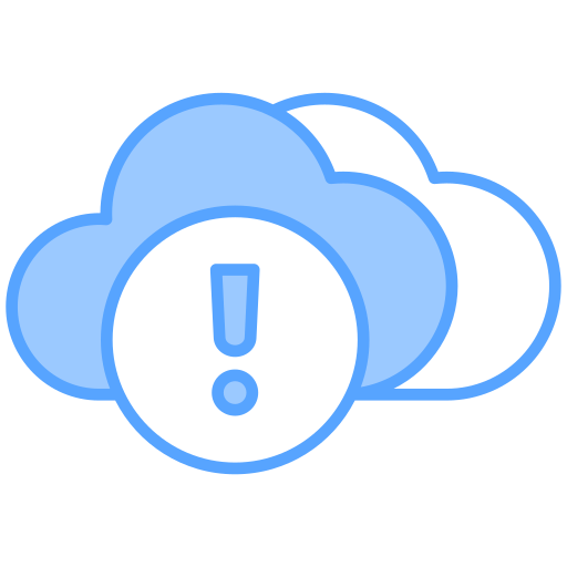 advertencia de nubes icono gratis