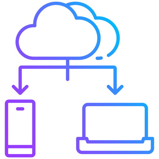 transferencia a la nube icono gratis