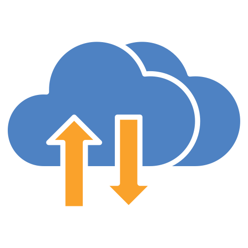 transferencia a la nube icono gratis