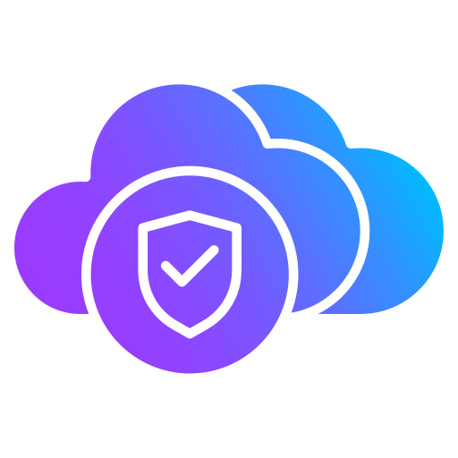 seguridad en la nube icono gratis