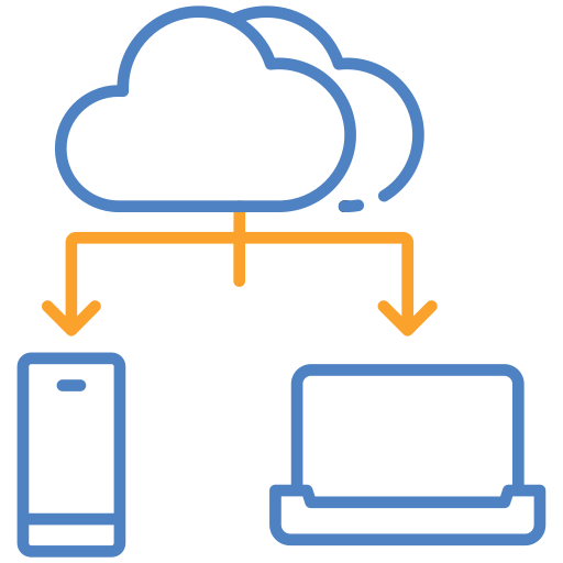 transferencia a la nube icono gratis