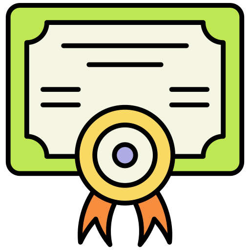 Certificate free icon