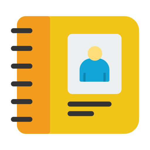 libro de contacto icono gratis