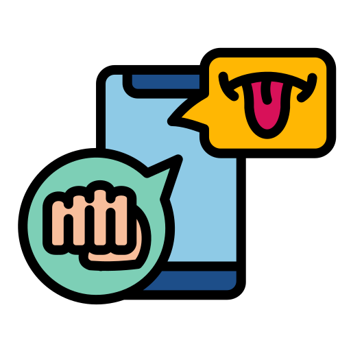 acoso cibernético icono gratis