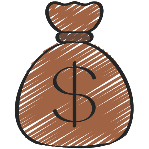 bolsa de dinero icono gratis