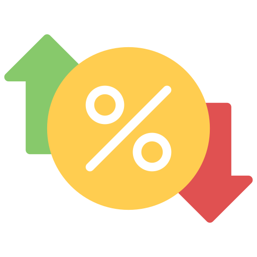 tasas de interés icono gratis