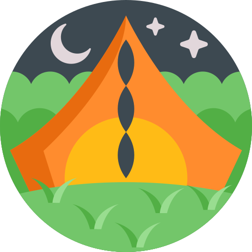 Tent Detailed Flat Circular Flat icon