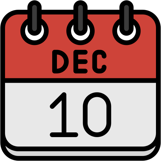 10 de diciembre icono gratis