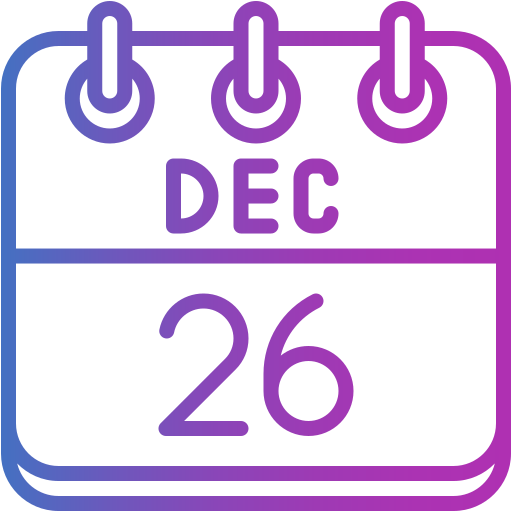 26 de diciembre icono gratis