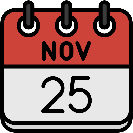 25 de noviembre icono gratis