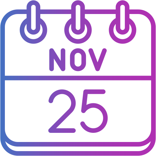 25 de noviembre icono gratis