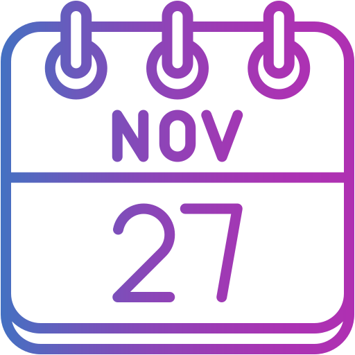 27 de noviembre icono gratis