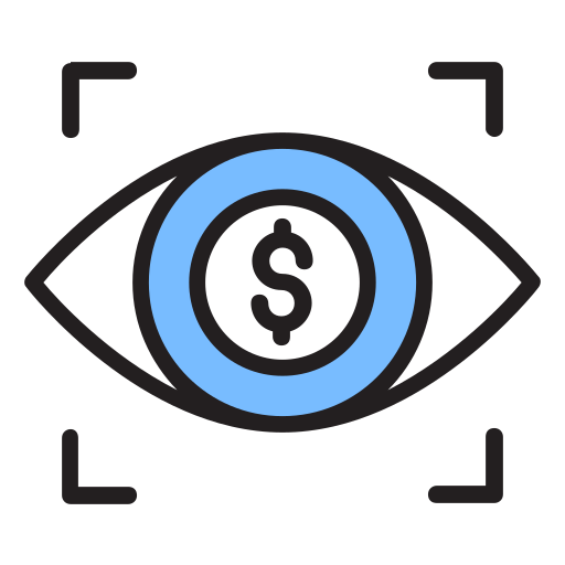 visualização financeira grátis ícone