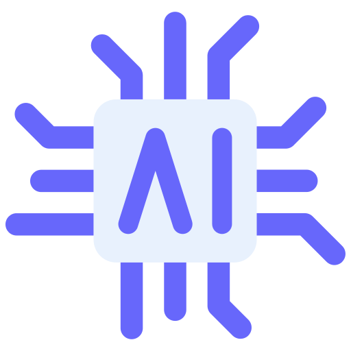 chip de inteligencia artificial icono gratis