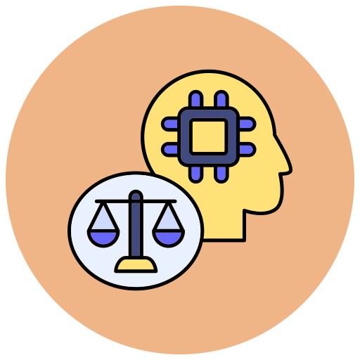 Ética de la ia icono gratis