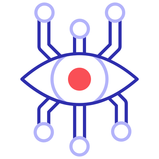 visión artificial icono gratis
