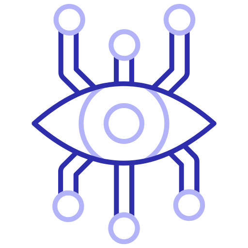visión artificial icono gratis