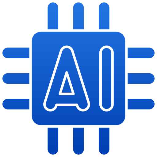 procesador de inteligencia artificial icono gratis
