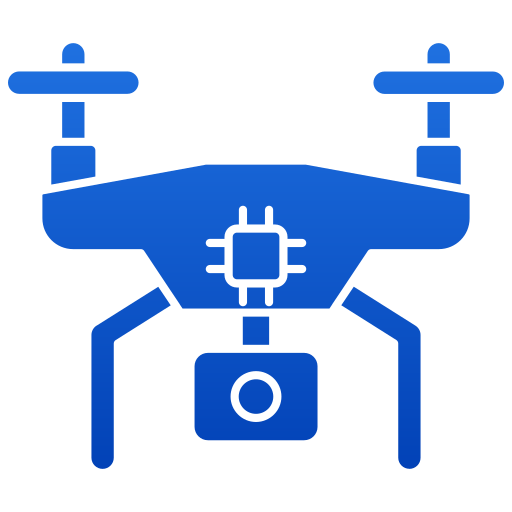 dron con inteligencia artificial icono gratis