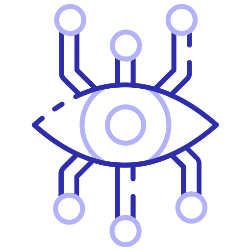 visión artificial icono gratis