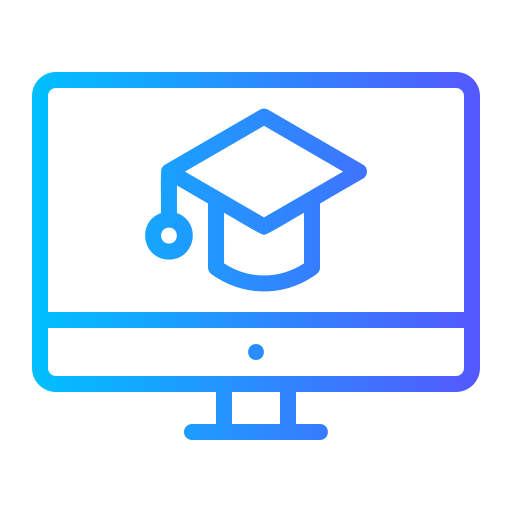 aprendizaje en línea icono gratis
