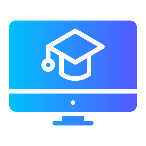 aprendizaje en línea icono gratis