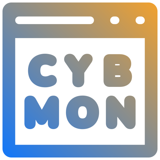 anuncios del cyber monday icono gratis