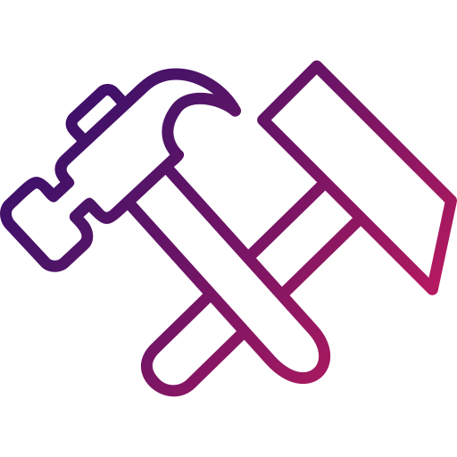 Crossed hammers free icon Crossed hammers free icon