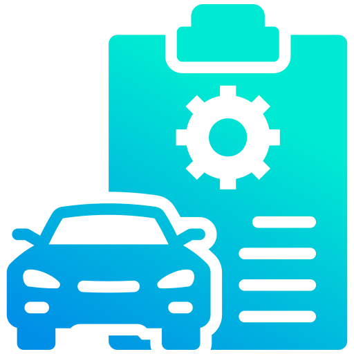 inspección del vehículo icono gratis