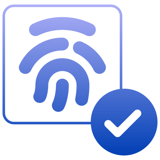 seguridad biométrica icono gratis