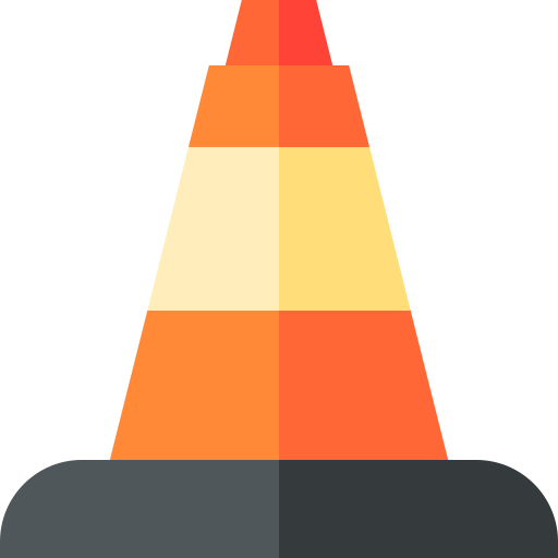 Cone Icon Basic Straight Flat