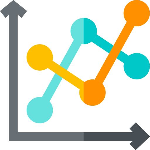 Gráfico de líneas icono gratis