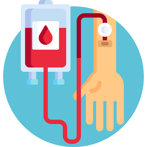 Blood Donation Detailed Flat Circular Flat Icon