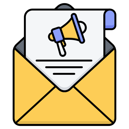 marketing por correo electrónico icono gratis