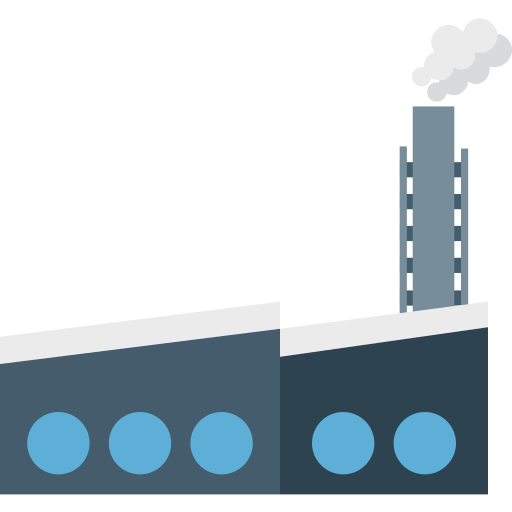 fábrica de chimeneas icono gratis